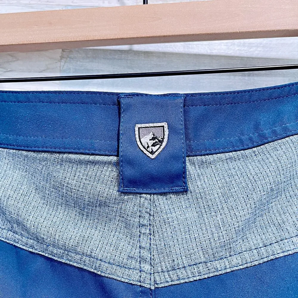 KUHL Performance Water Shorts Swim Trunks Blue Quick Dry Sports Mens 40